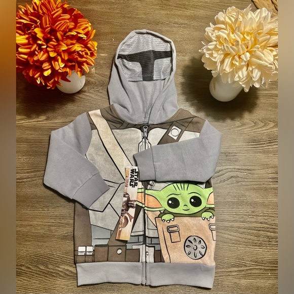 Star Wars Other - COPY - COPY - Toddler Boys' Baby Yoda Mando Knapsack Fleece Hoodie - Gray size …